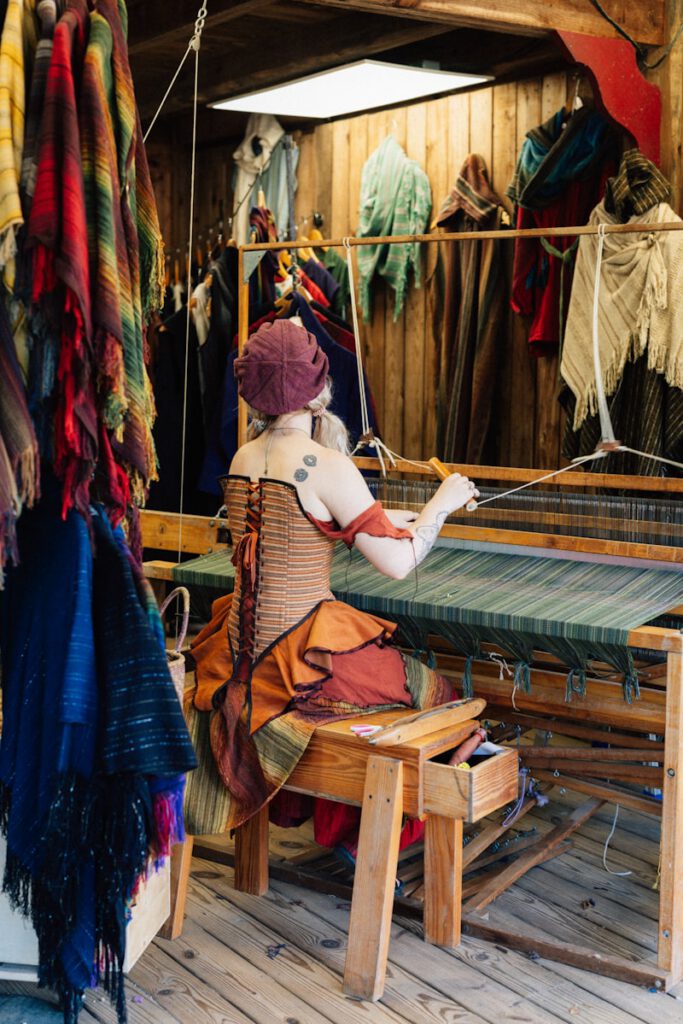 a weaving workshop